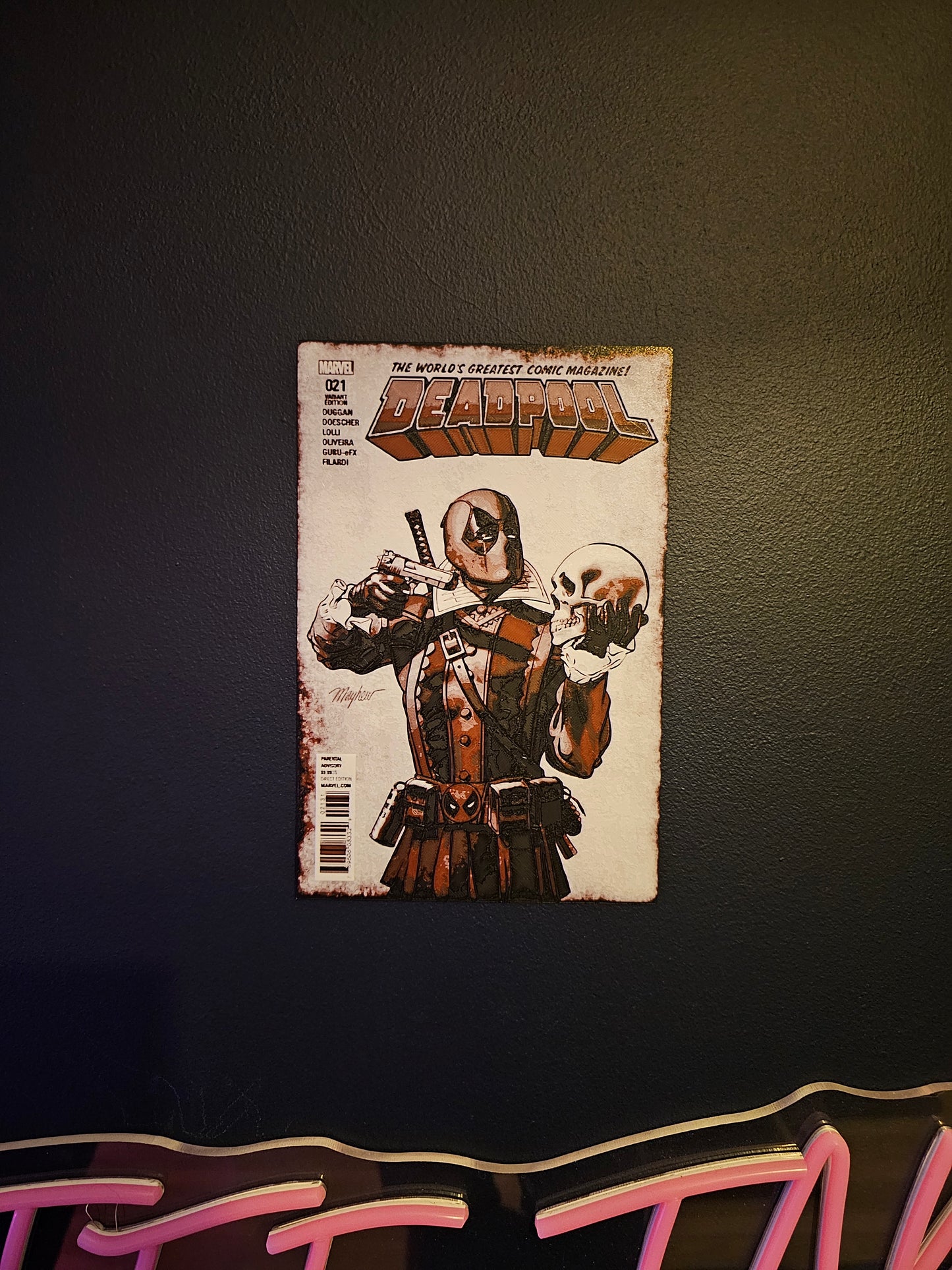 6. Deadpool Shakespeare Comic Cover Hueforge Poster Art
