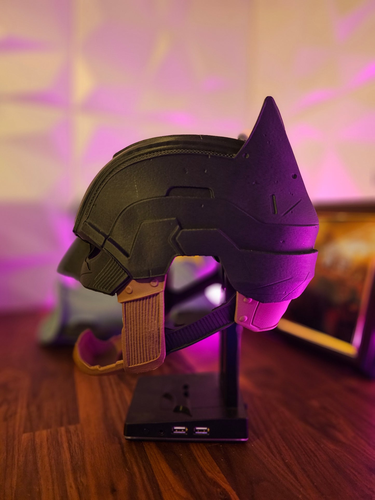 4. Batman Inspired Dark Detective Mask Cowl Helmet Custom Replica Cosplay