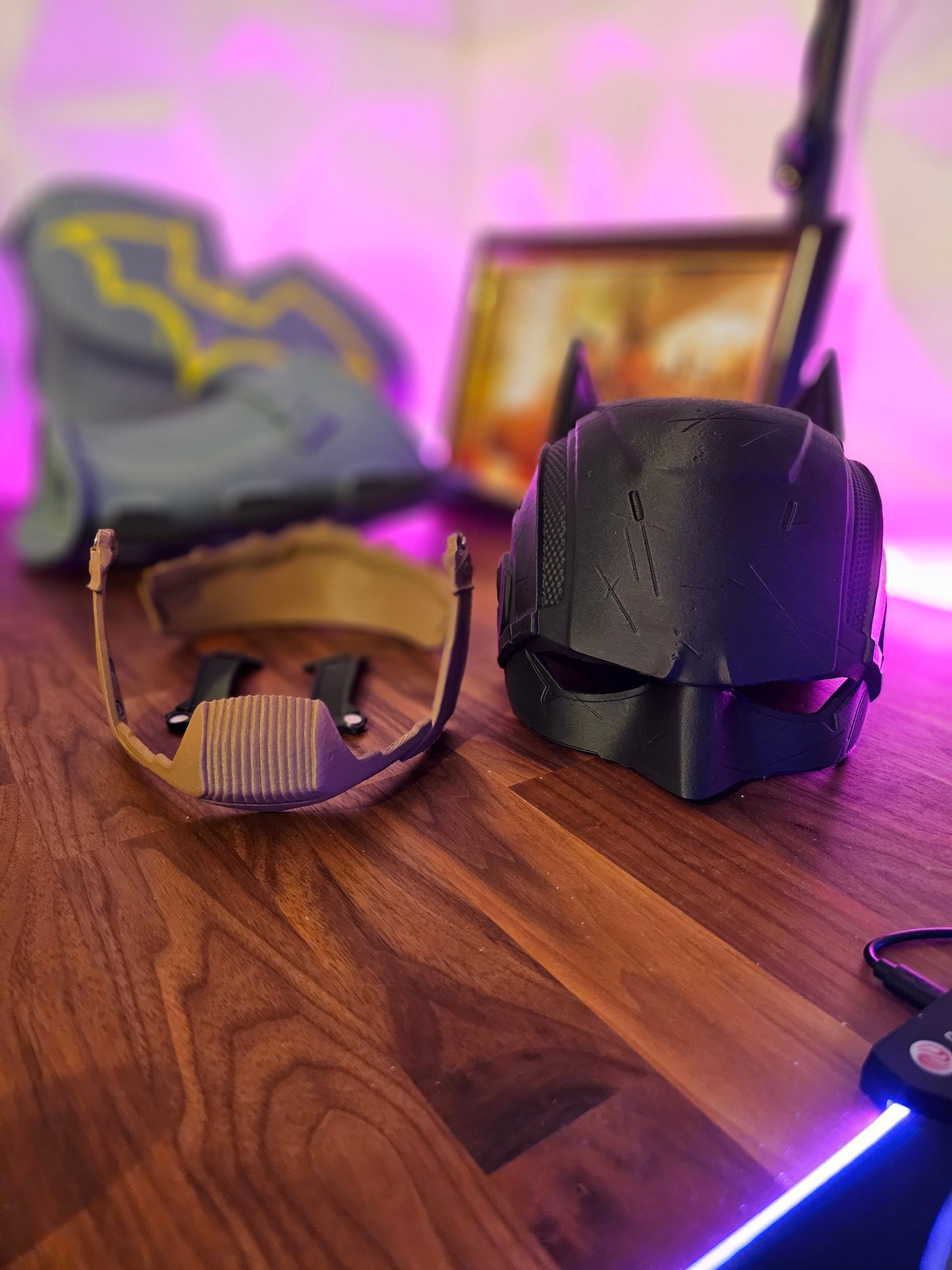 4. Batman Inspired Dark Detective Mask Cowl Helmet Custom Replica Cosplay