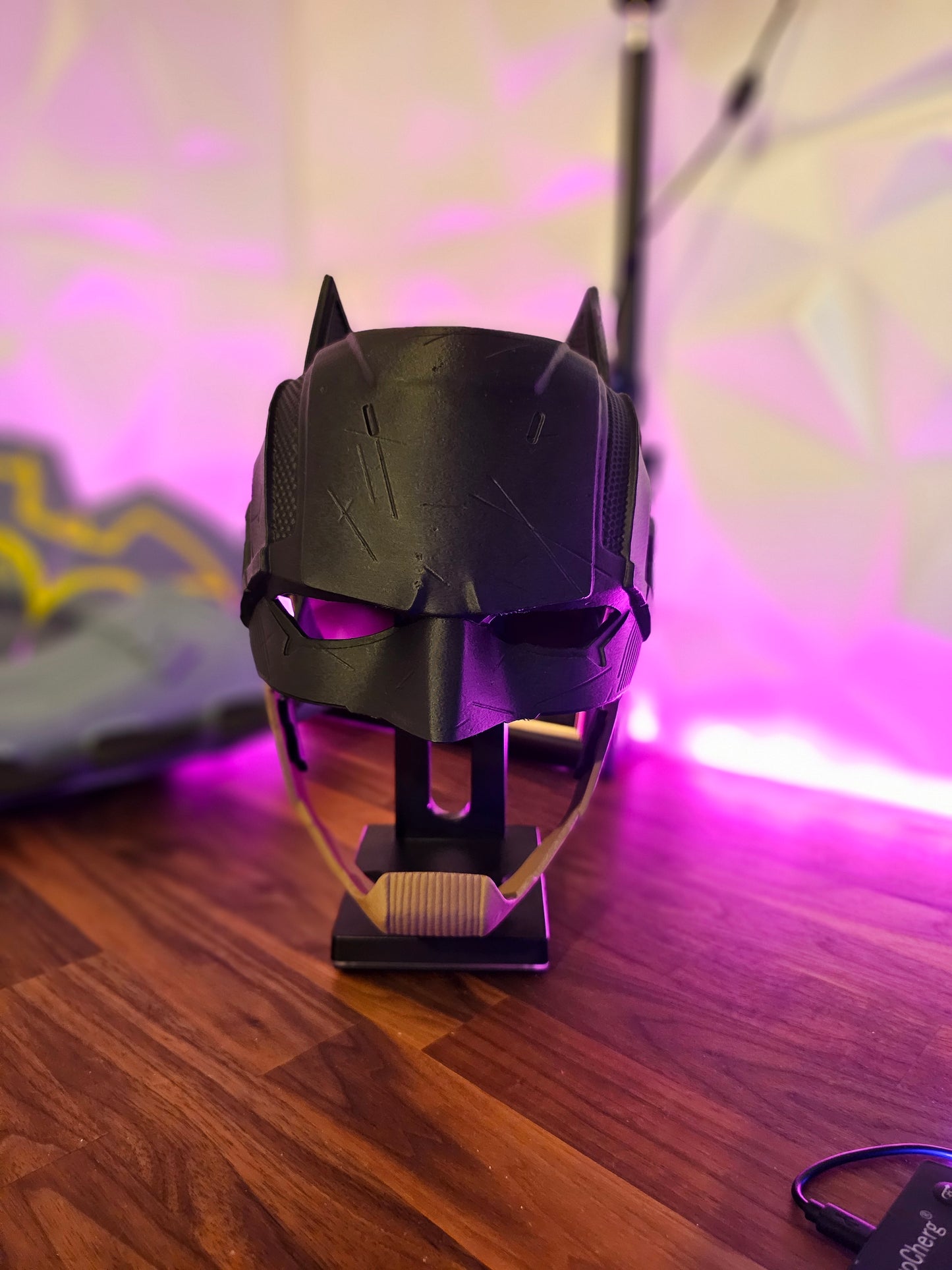 4. Batman Inspired Dark Detective Mask Cowl Helmet Custom Replica Cosplay