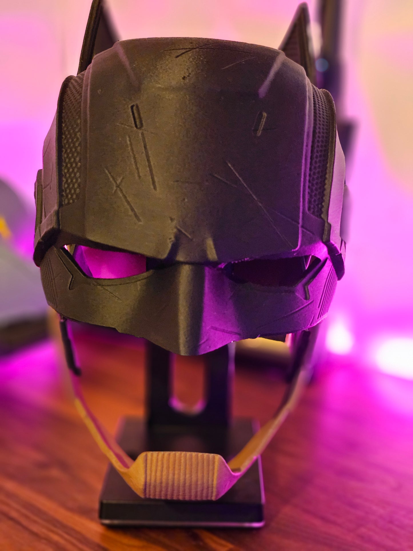4. Batman Inspired Dark Detective Mask Cowl Helmet Custom Replica Cosplay