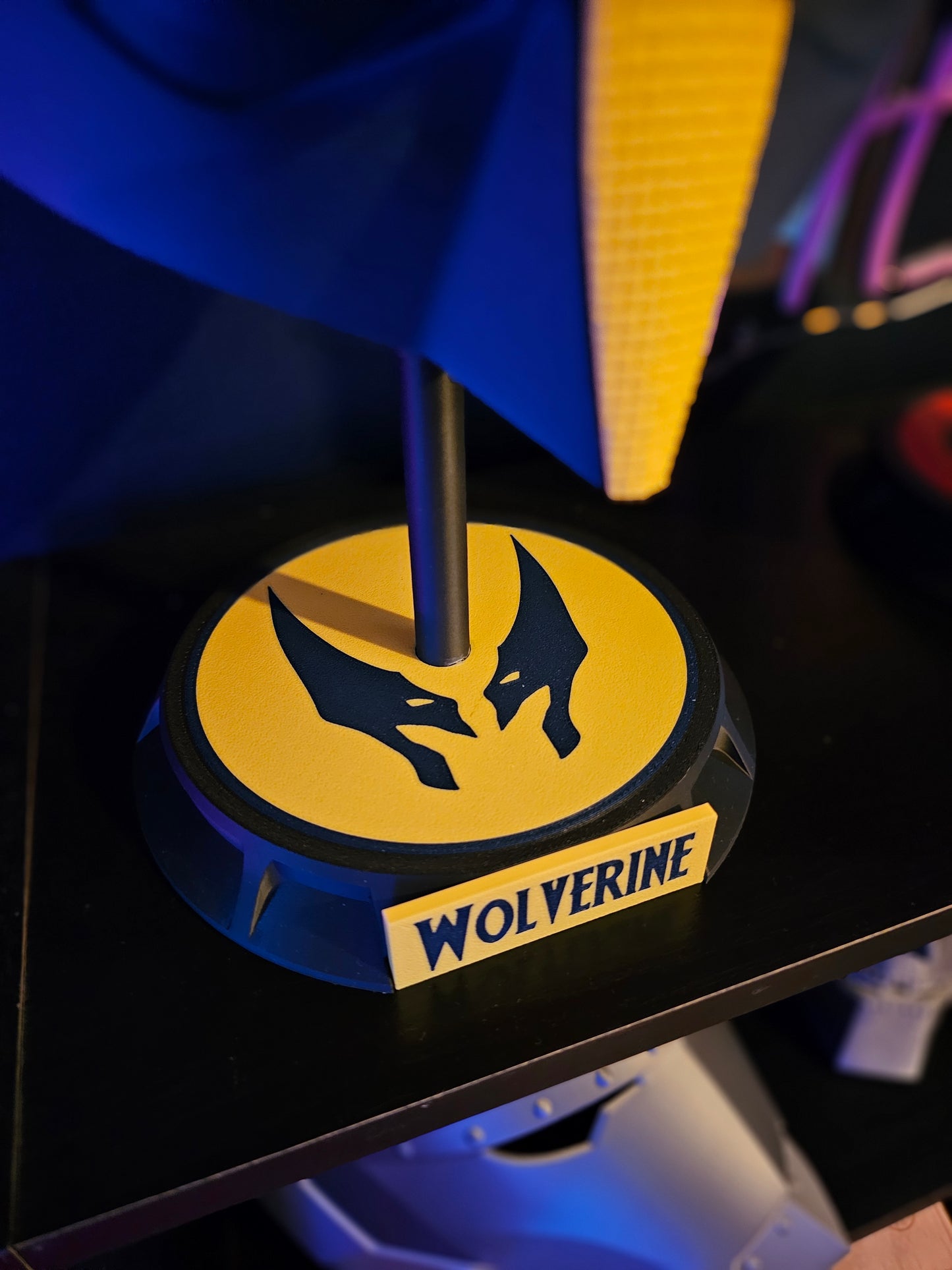 5. Helmet Display Stand for Wolverine, Deadpool and Spiderman Mask Helmet Replica Cosplay