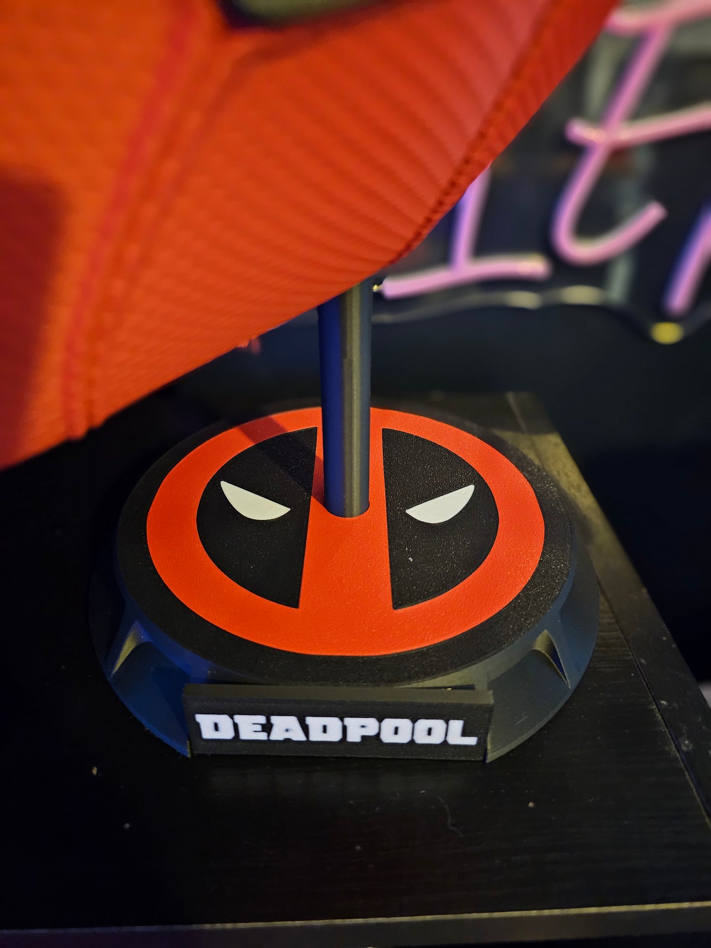 5. Helmet Display Stand for Wolverine, Deadpool and Spiderman Mask Helmet Replica Cosplay