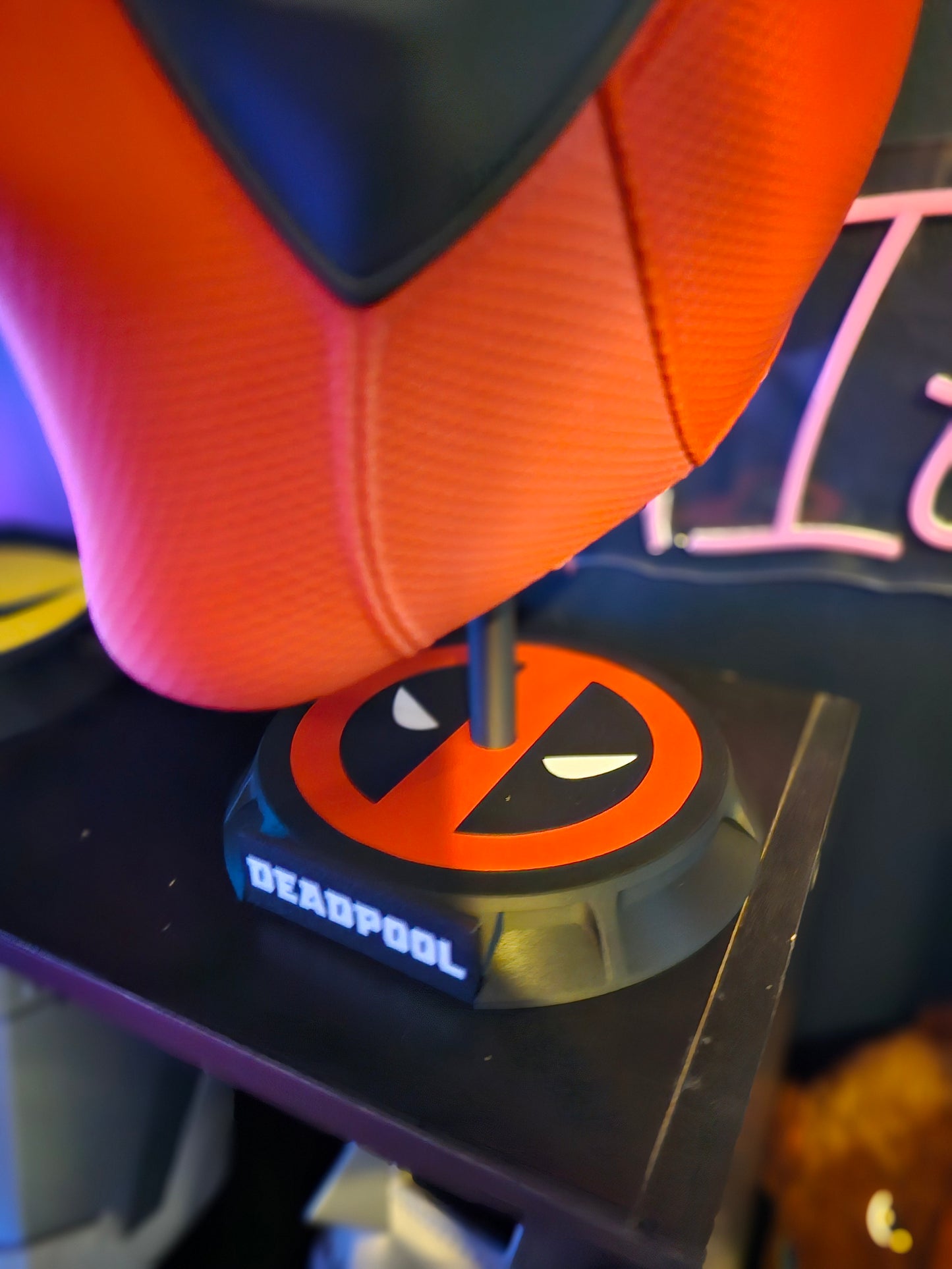 5. Helmet Display Stand for Wolverine, Deadpool and Spiderman Mask Helmet Replica Cosplay