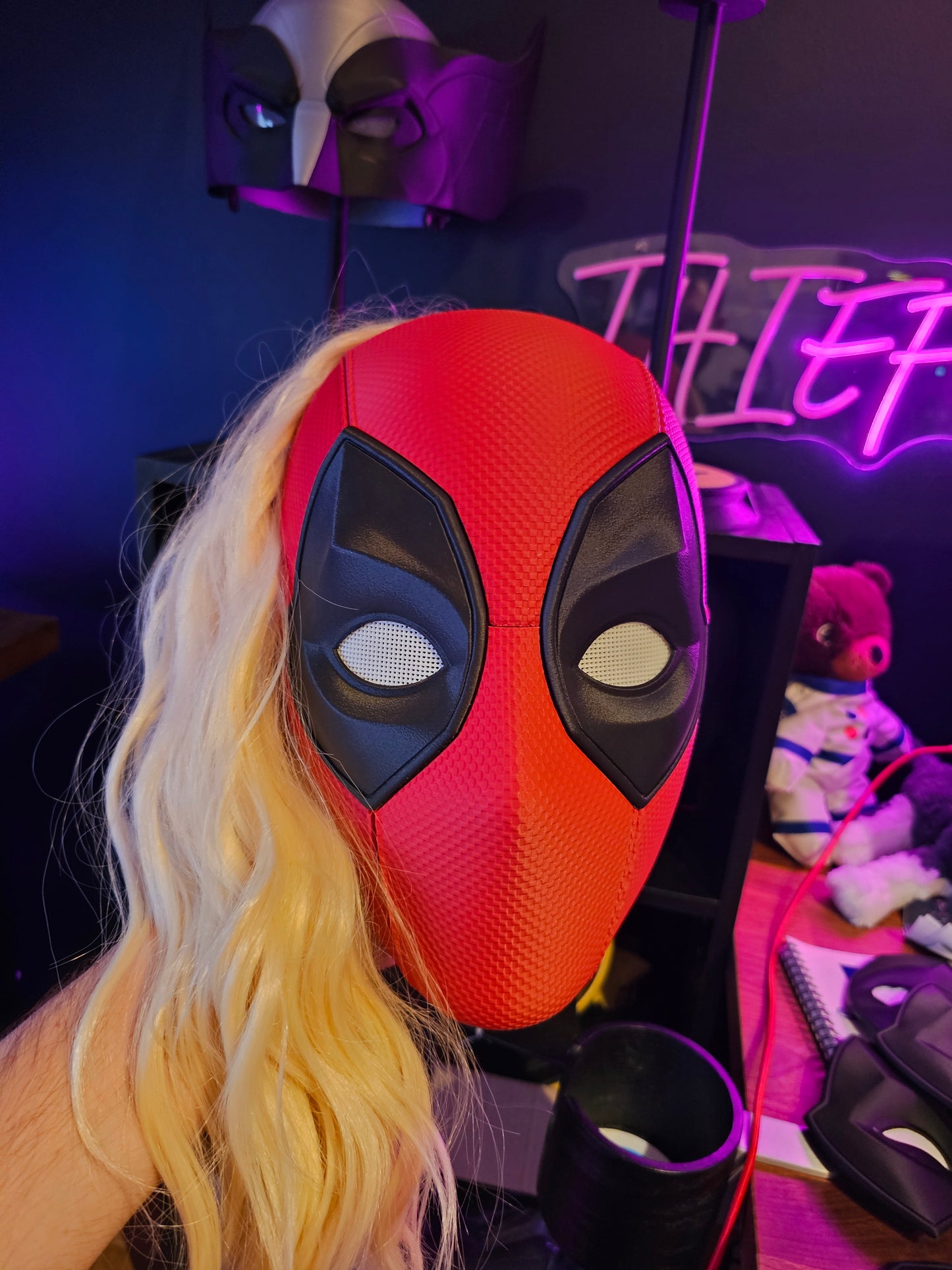 3. Ladypool Lady Deadpool 3 Mask Cowl Helmet Deadpool and Wolverine Custom Replica Cosplay