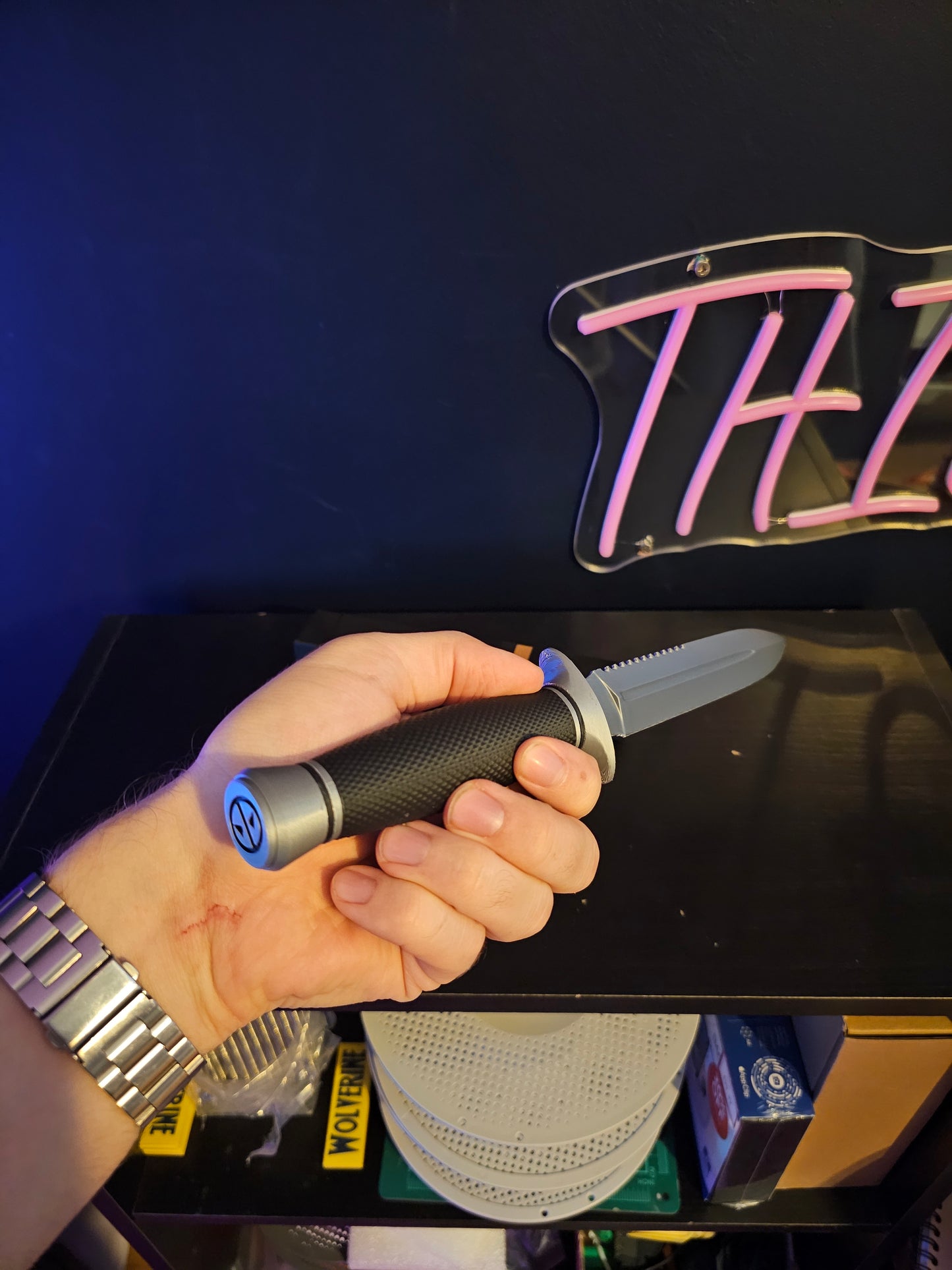 Deadpool Baby Knife Fake 3D Printed Prop Inspired by Deadpool 3 Custom Replica Cosplay with Ankle Sheath